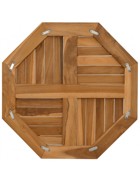 Piano per Tavolo 60x60x2,5 cm Ottagonale Legno Massello di Teak