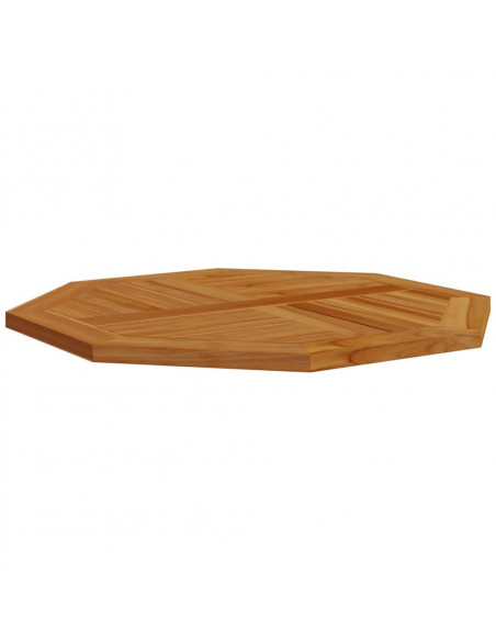Piano per Tavolo 80x80x2,5 cm Ottagonale Legno Massello di Teak