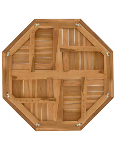 Piano per Tavolo 80x80x2,5 cm Ottagonale Legno Massello di Teak