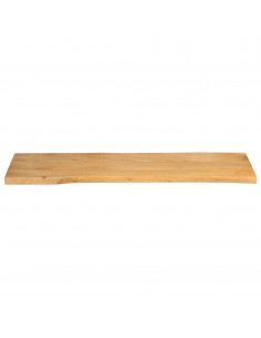 Piano Tavolo 140x40x3,8 cm Bordi Vivi in Legno Massello Mango 2