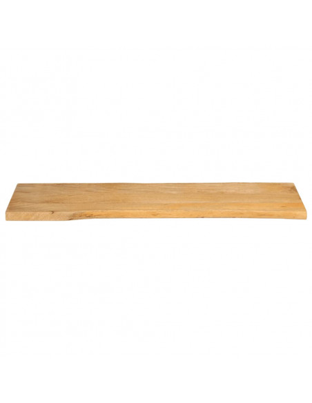Piano Tavolo 140x40x3,8 cm Bordi Vivi in Legno Massello Mango