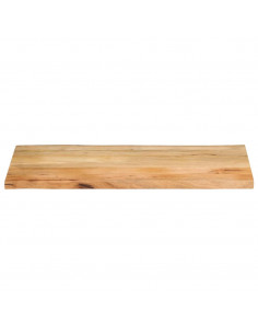 Piano Tavolo 100x60x3,8 cm Bordi Vivi in Legno Massello Mango 2
