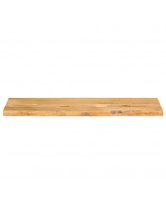 Piano Tavolo Bordi Vivi 100x40x2,5cm in Legno Massello di Mango 2