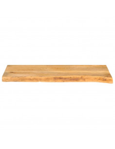 Piano Tavolo Bordi Vivi 70x20x3,8 cm in Legno Massello di Mango 2