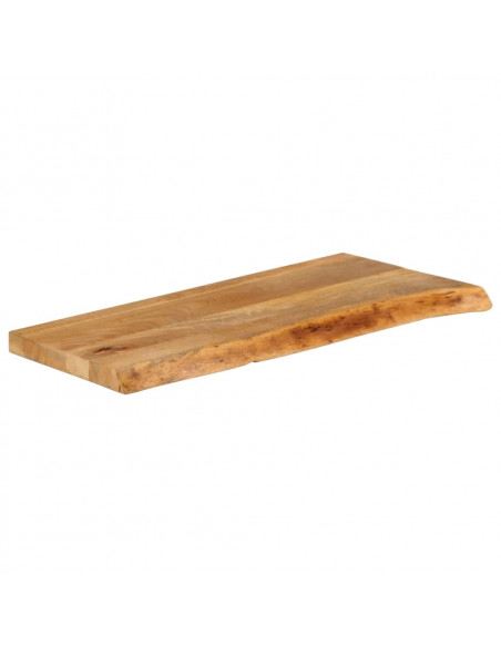 Piano Tavolo Bordi Vivi 90x20x3,8 cm in Legno Massello di Mango