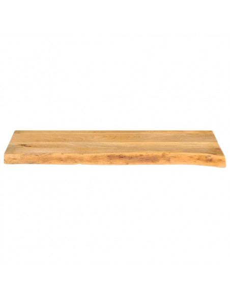 Piano Tavolo Bordi Vivi 90x20x3,8 cm in Legno Massello di Mango
