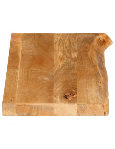 Piano Tavolo Bordi Vivi 90x20x3,8 cm in Legno Massello di Mango