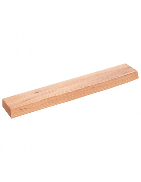 Ripiano Muro Marrone Chiaro 60x10x4 cm Massello Rovere Trattato