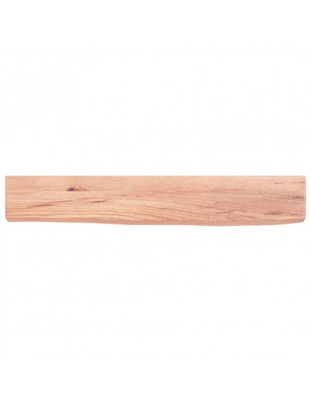 Ripiano Muro Marrone Chiaro 60x10x4 cm Massello Rovere Trattato