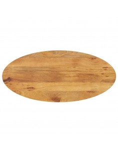 Piano Tavolo 140x50x2,5 cm Ovale in Legno Massello di Mango 2