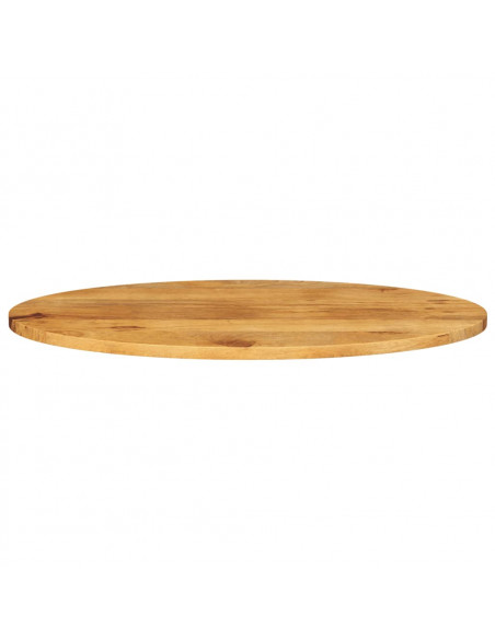 Piano Tavolo 90x40x2,5 cm Ovale in Legno Massello di Mango