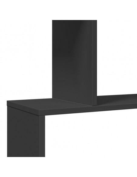 Libreria Divisorio 3 Ripiani Nera 70x24x97 cm in Truciolato