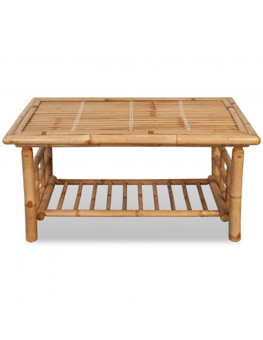 Tavolino da Caffè in Bambù 90x50x45 cm