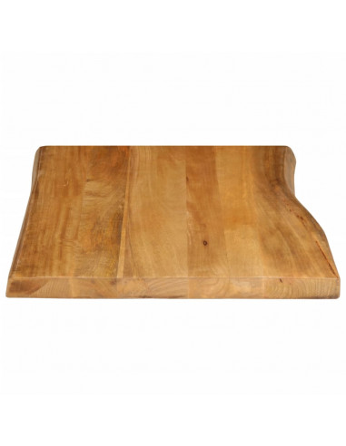 Piano per Tavolo 70x60x2,5cm Bordi Vivi in Legno Massello Mango