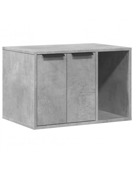 Recinto Lettiera Gatti Grigio Cemento 60x40x40 cm in Truciolato