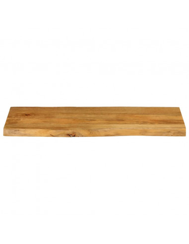 Piano Tavolo 100x40x3,8 cm Bordi Vivi in Legno Massello Mango