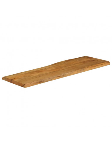Piano Tavolo 120x40x3,8 cm Bordi Vivi in Legno Massello Mango