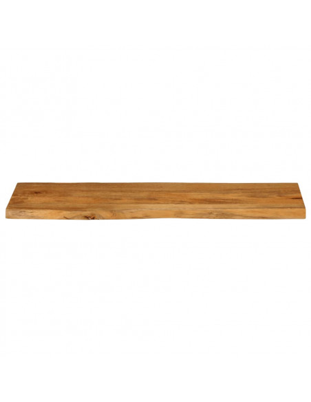 Piano Tavolo 120x40x3,8 cm Bordi Vivi in Legno Massello Mango