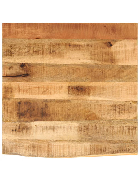 Piano Tavolo 40x40x2,5 cm Bordi Vivi Legno di Mango Grezzo