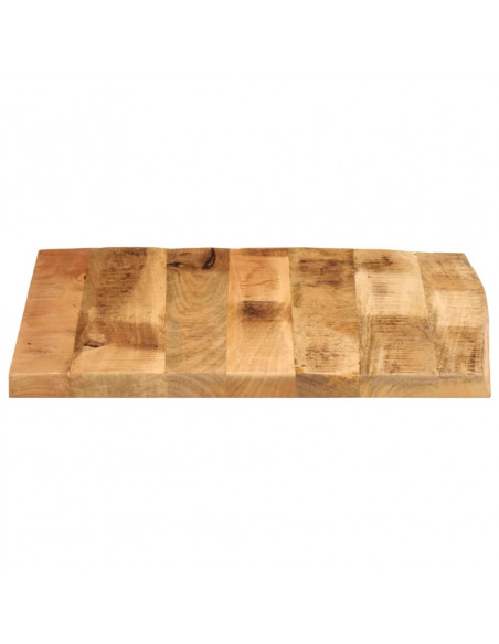 Piano Tavolo 40x40x2,5 cm Bordi Vivi Legno di Mango Grezzo