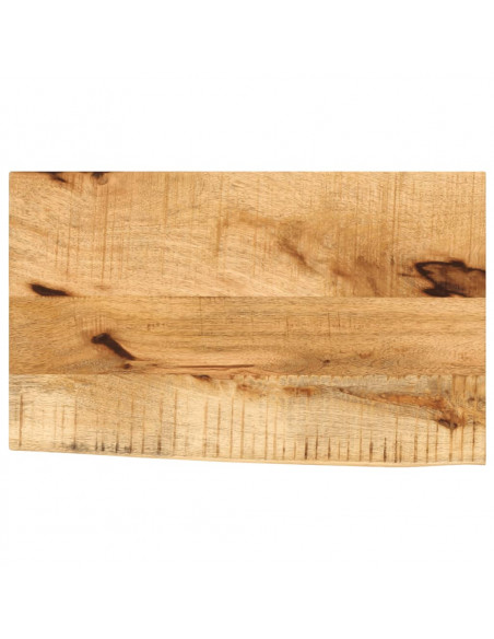 Piano Tavolo 60x20x3,8 cm Bordi Vivi Legno di Mango Grezzo