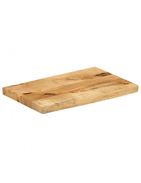 Piano Tavolo 60x20x3,8 cm Bordi Vivi Legno di Mango Grezzo
