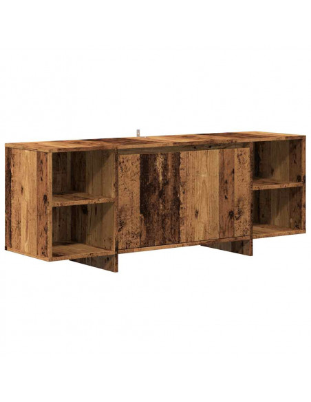 Mobile Porta TV Legno Antico 130x35x50 cm in Legno Multistrato