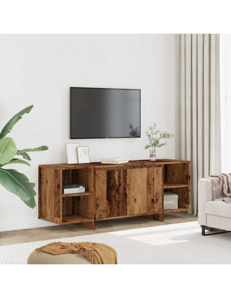 Mobile Porta TV Legno Antico 130x35x50 cm in Legno Multistrato