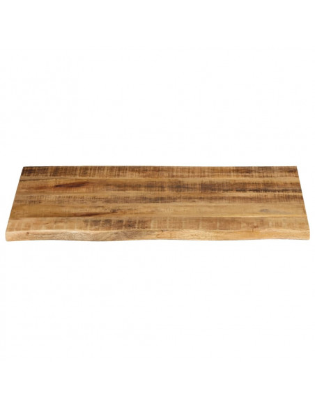 Piano Tavolo 80x60x3,8 cm Bordi Vivi Legno di Mango Grezzo