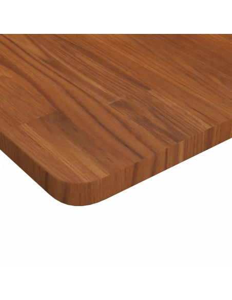 Piano Tavolo Quadrato Marrone Scuro 50x50x2,5cm Rovere Trattato