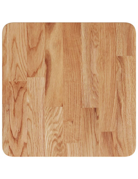 Piano Tavolo Quadrato Marrone Chiaro 40x40x4cm Rovere Trattato