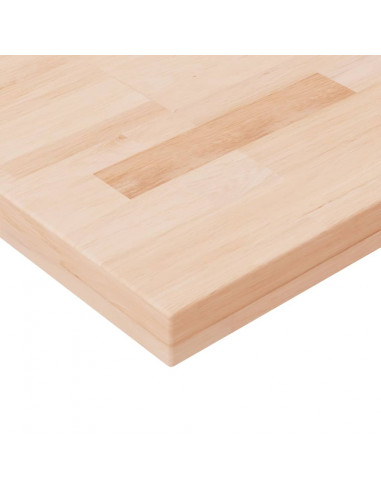 Piano Tavolo Quadrato 40x40x4 cm Massello Rovere Non Trattato