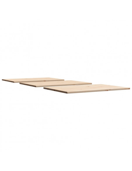 Piani Tavolo 3 pz 80x53x1,7 cm Rettangolare Legno Massello Pino