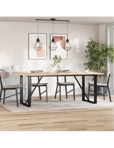 Piani Tavolo 4 pz 100x50x2,5cm Rettangolare Legno Massello Pino