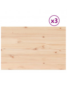 Piani Tavolo 3 pz 80x53x2,5 cm Rettangolare Legno Massello Pino 2