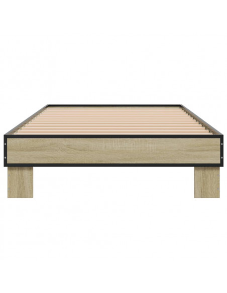 Giroletto Rovere Sonoma 90x190cm in Legno Multistrato e Metallo