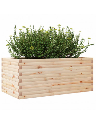 Fioriera da Giardino 110x60x46 cm in Legno Massello di Pino