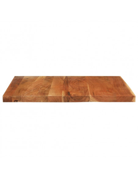 Piano Tavolo 90x80x3,8 cm Rettangolare Legno Massello Acacia