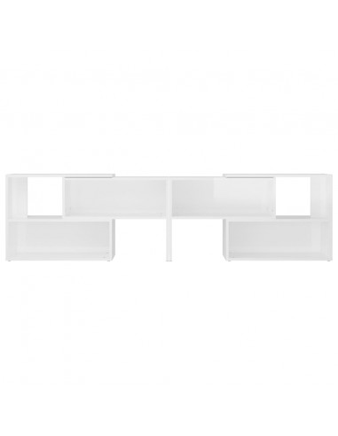 Mobile Porta TV Bianco Lucido 149x30x52 cm in Legno Multistrato
