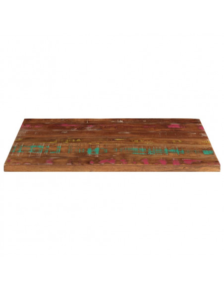 Piano Tavolo 70x50x3,8 cm Rettangolare in Massello di Recupero