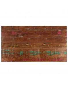 Piano Tavolo 100x60x3,8 cm Rettangolare in Massello di Recupero 2