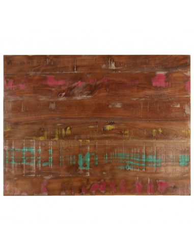 Piano Tavolo 70x50x2,5 cm Rettangolare in Massello di Recupero