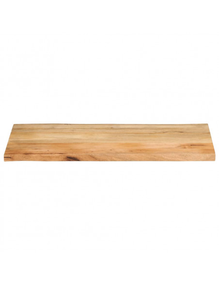 Piano Tavolo 110x60x2,5 cm Bordi Vivi in Legno Massello Mango