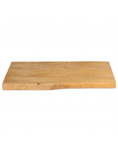 Piano per Tavolo 50x40x3,8cm Bordi Vivi in Legno Massello Mango 2