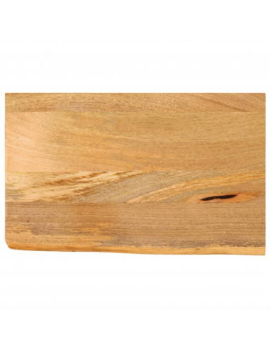 Piano Tavolo Bordi Vivi 50x20x3,8 cm in Legno Massello di Mango