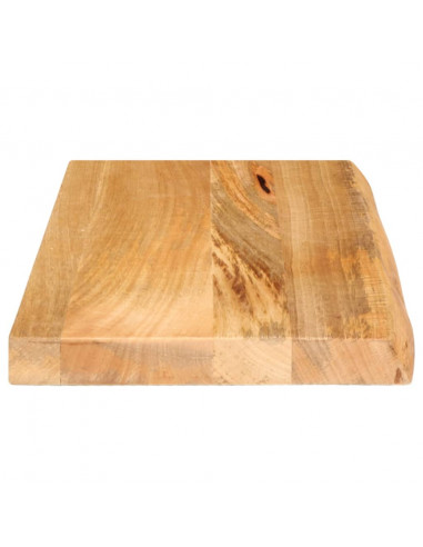 Piano Tavolo Bordi Vivi 50x20x3,8 cm in Legno Massello di Mango