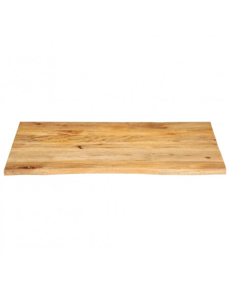 Piano Tavolo Bordi Vivi 90x80x3,8 cm in Legno Massello di Mango