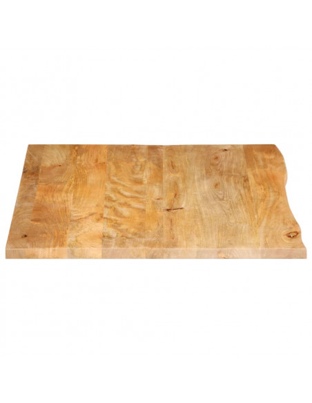 Piano Tavolo Bordi Vivi 90x80x3,8 cm in Legno Massello di Mango