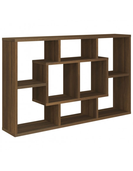 Mensola a Muro Rovere Marrone 85x16x52,5cm in Legno Multistrato