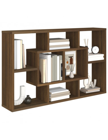 Mensola a Muro Rovere Marrone 85x16x52,5cm in Legno Multistrato